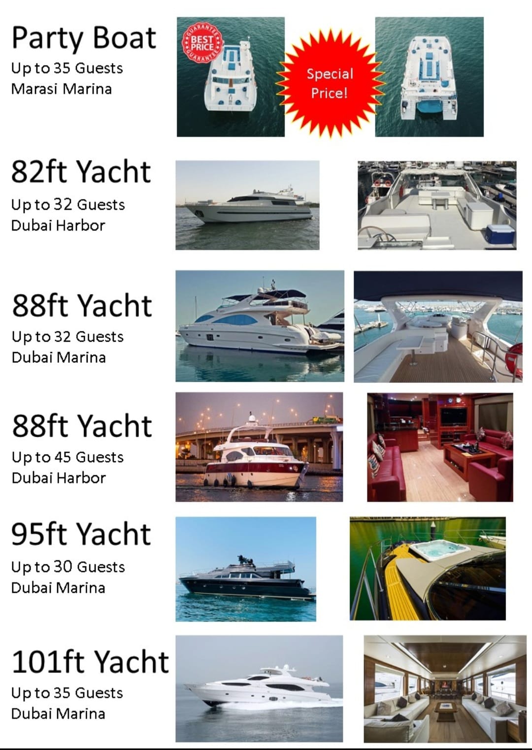 private yacht party cost